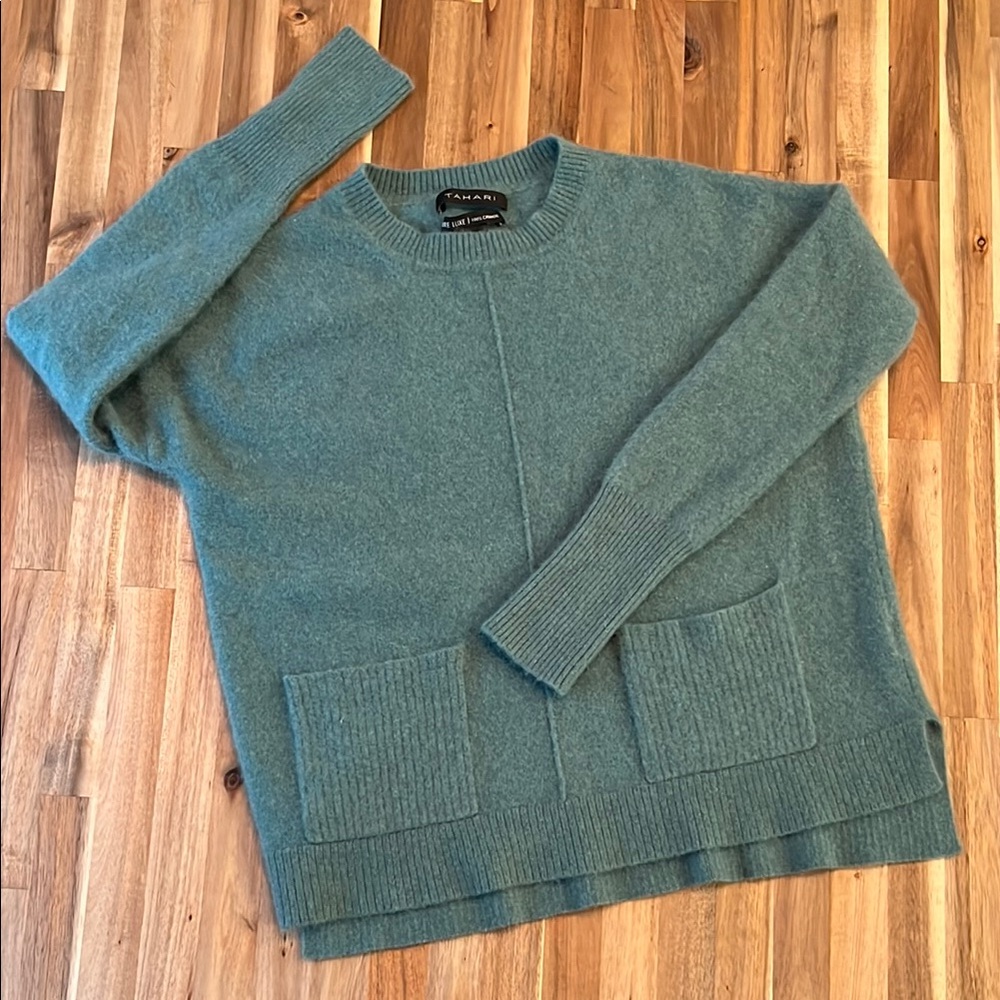 Tahari Teal Cashmere Sweater